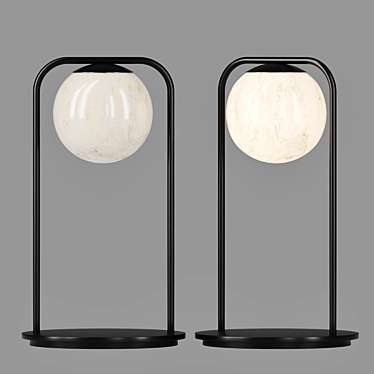 Elegant Alabaster Tribeca Table Lamp 3D model image 1 