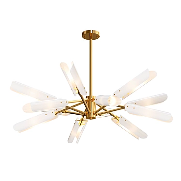 Elegant Glass Chandelier 3D model image 1 