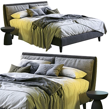 Elegant Attico Bed Twils 3D model image 1 