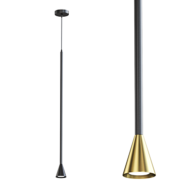 Modern Tunnel Pendant Lamp 3D model image 1 