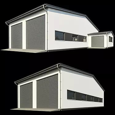 Max 2012 Garage Building 3D model image 1 