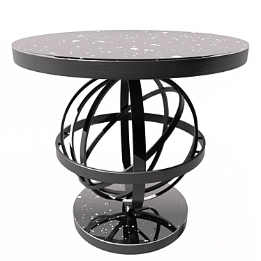 Elegant Metallic Mirror Table 3D model image 1 