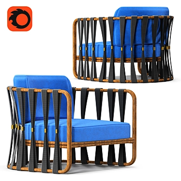 Cozy Lounge Chair 3D model image 1 