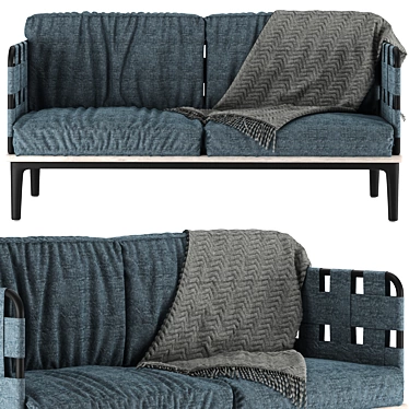 Modern 3-Seater Soffa - 195cm 3D model image 1 