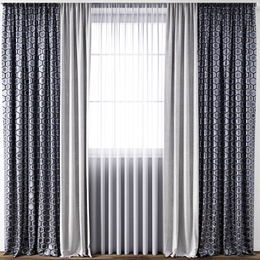 Title: Exquisite Curtain Model 3D model image 1 