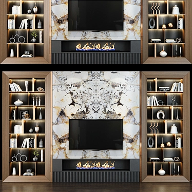 Stylish TV Shelf by Studia 54 3D model image 1 