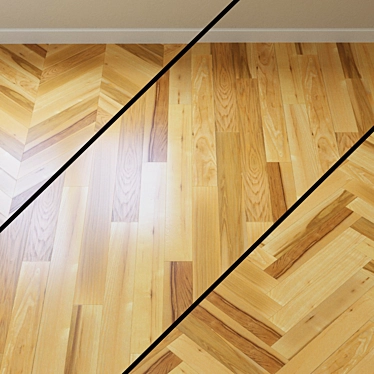 Title: French Oak Chevron Parquet 3D model image 1 