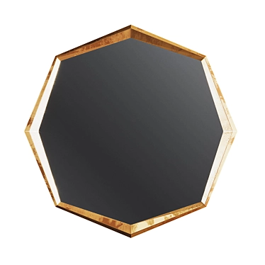 Modern Gold Frame Mirror 3D model image 1 