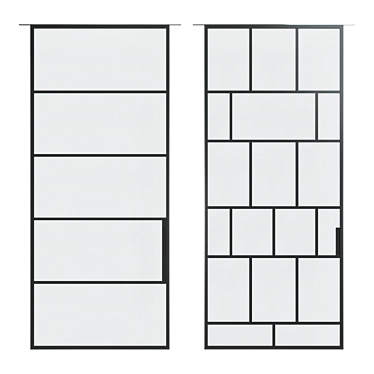 Sleek Sliding JAP Doors 3D model image 1 