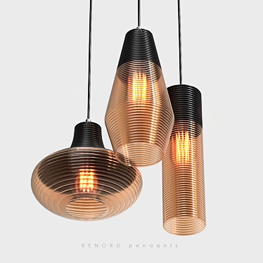 Renord Amber Pendant Lamp Collection 3D model image 1 