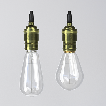 Retro Edison Lamp: Vintage E27 Socket 3D model image 1 
