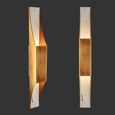 CB2 Travertine Sconce 3D model image 1 