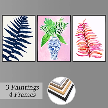 Abstract Frames Set 3D model image 1 