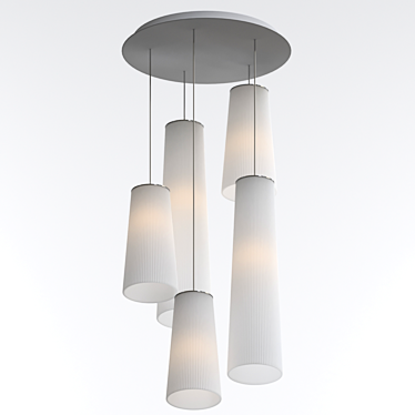 Industrial Island Pendant Light 3D model image 1 