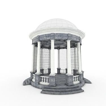 Title: Classic Rotunda: Complete with Textures and Plants 3D model image 1 