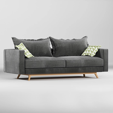 Elegant Olivia Sofa in 3 Colors 3D model image 1 