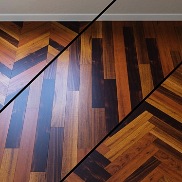 UPOFLOOR Merbau Chevron Parquet Board 3D model image 1 