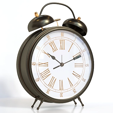 Vintage Retro Alarm Clock 3D model image 1 
