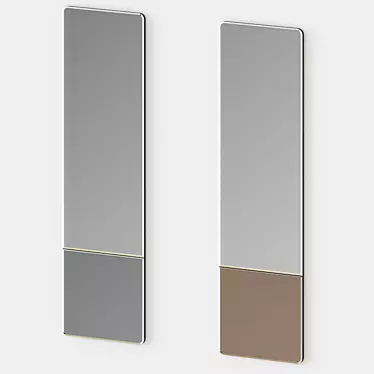 Duo Bronze: A Charming Hall Mirror 3D model image 1 