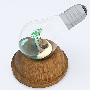 Elegant Glow: Contemporary Table Lamp 3D model image 1 