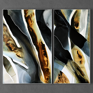 Modern Art Frames Set 3D model image 1 