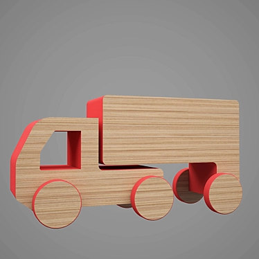 Title: Wooden Toy Car for Kids 3D model image 1 