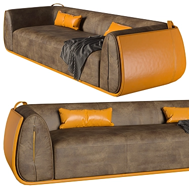 Elegant Bag-inspired Meir Sofa 3D model image 1 