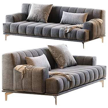 Chic Chloe Sofa - D. 100 x H. 82 3D model image 1 