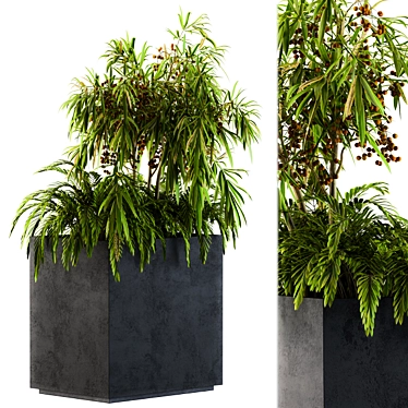 Concrete Outdoor Planters - Set 74 3D model image 1 