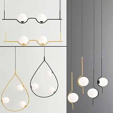 Collin Collection: Versatile & Stylish Lighting Solutions 3D model image 1 