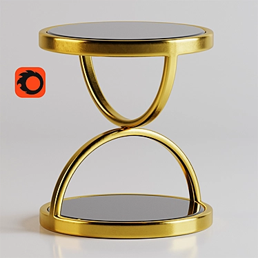 Elegant Vase Side Table Decor 3D model image 1 