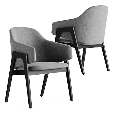 Elegant Linley Savile Dining Chair 3D model image 1 