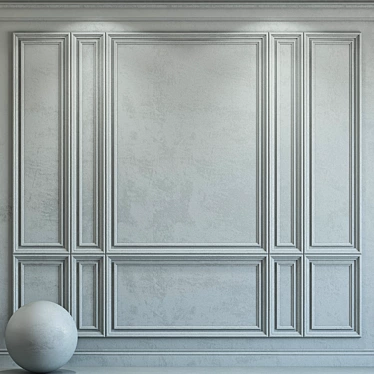 Elegant Molding Plaster: Puritan Gray 3D model image 1 