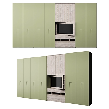 Elegant Jackie Wardrobe: Spacious & Stylish 3D model image 1 