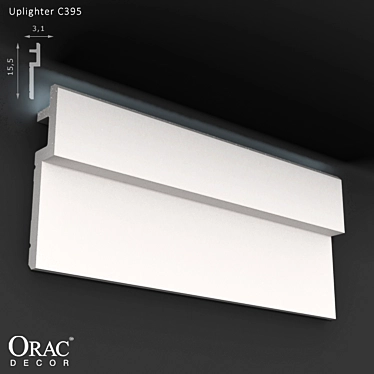 Modern LED Uplighter - Steps Collection 3D model image 1 