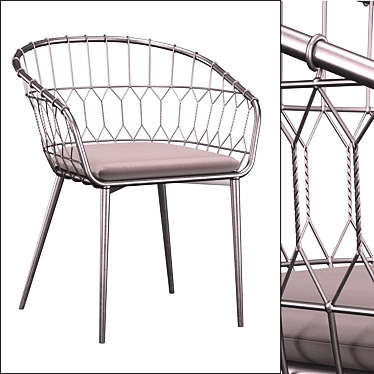 Ritorto Knox Outdoor Dining Chair 3D model image 1 