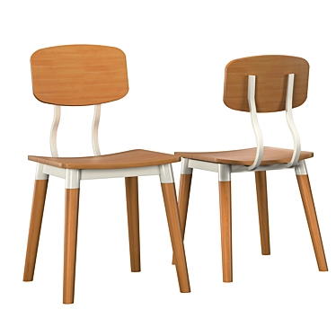 Rustic Vintage Norfolk Chair 3D model image 1 