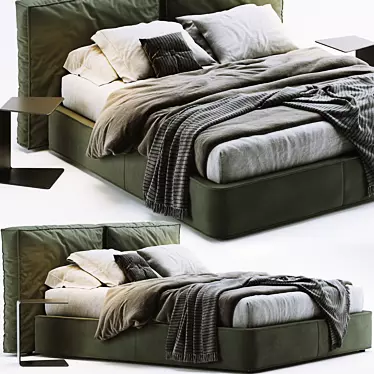 Ditre Flann Italian Modern Bed 3D model image 1 