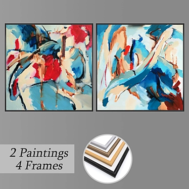 Abstract Wall Art Set 1962 3D model image 1 