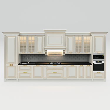 Soul Wood Classic Kitchen Set 3D model image 1 