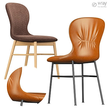 Modern Scandinavian Design Myko Chair 3D model image 1 