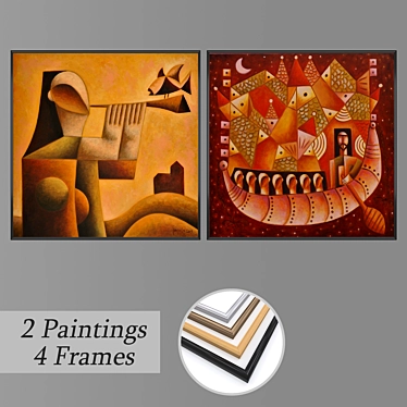 Artistic Wall Decor Set 3D model image 1 