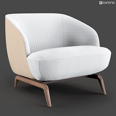 Luxury Janet Armchair: Stylish Comfort for Your Home. 3D model image 1 