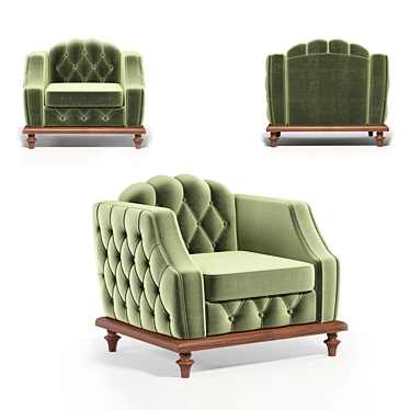 Luxurious Chesterfield Brighton Sofa 3D model image 1 