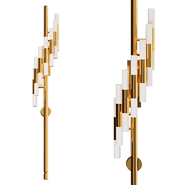 Luxxu Waterfall Torch Wall: Elegant Lighting Fixture 3D model image 1 