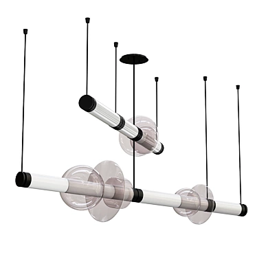 Illuminating Elegance: Luna LED Chandelier 3D model image 1 