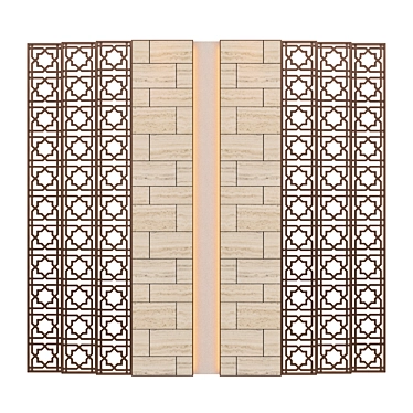 Elegant Dividing Screen 3D model image 1 