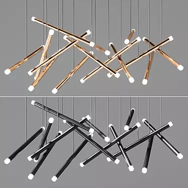 Dutti D0068 LED Chandelier - Modern Elegance 3D model image 1 