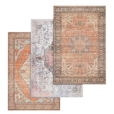 Luxury Texture Carpets Set 3D model image 1 