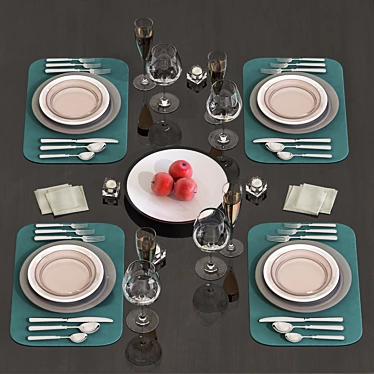 Modern Decor Table Set 3D model image 1 